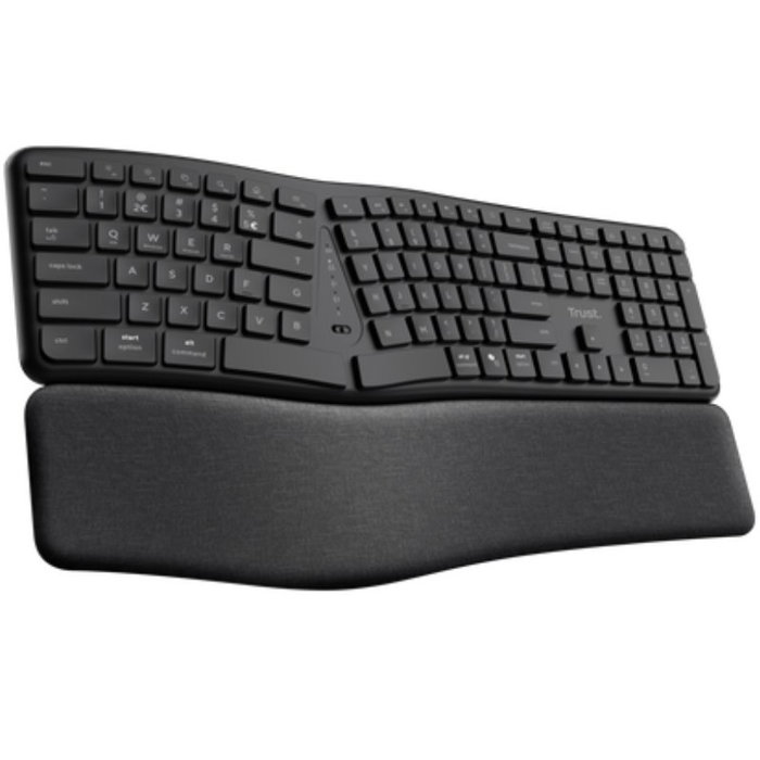 Trust Keyra Teclado Inalámbrico Ergonómico Multidispositivo Negro Trust Keyra Teclado Inalámbrico Ergonómico Multidispositivo Negro